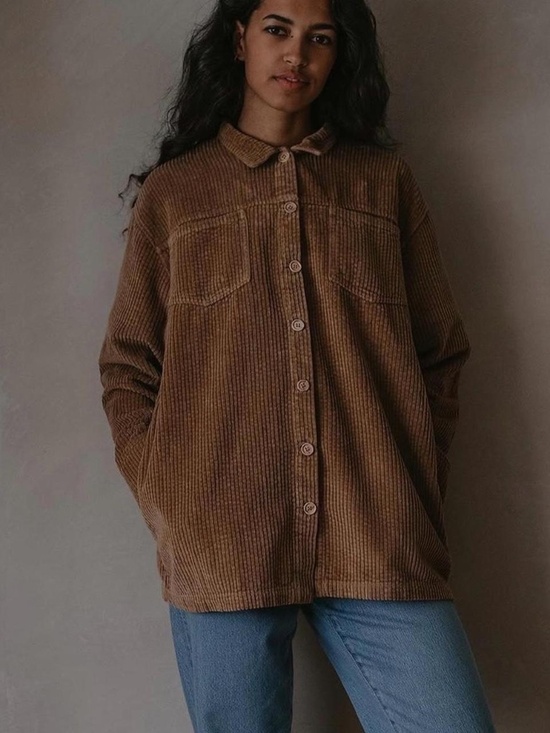 The Simple Folk Tops - The Simple Folk The Corduroy Shirt Womens Camel